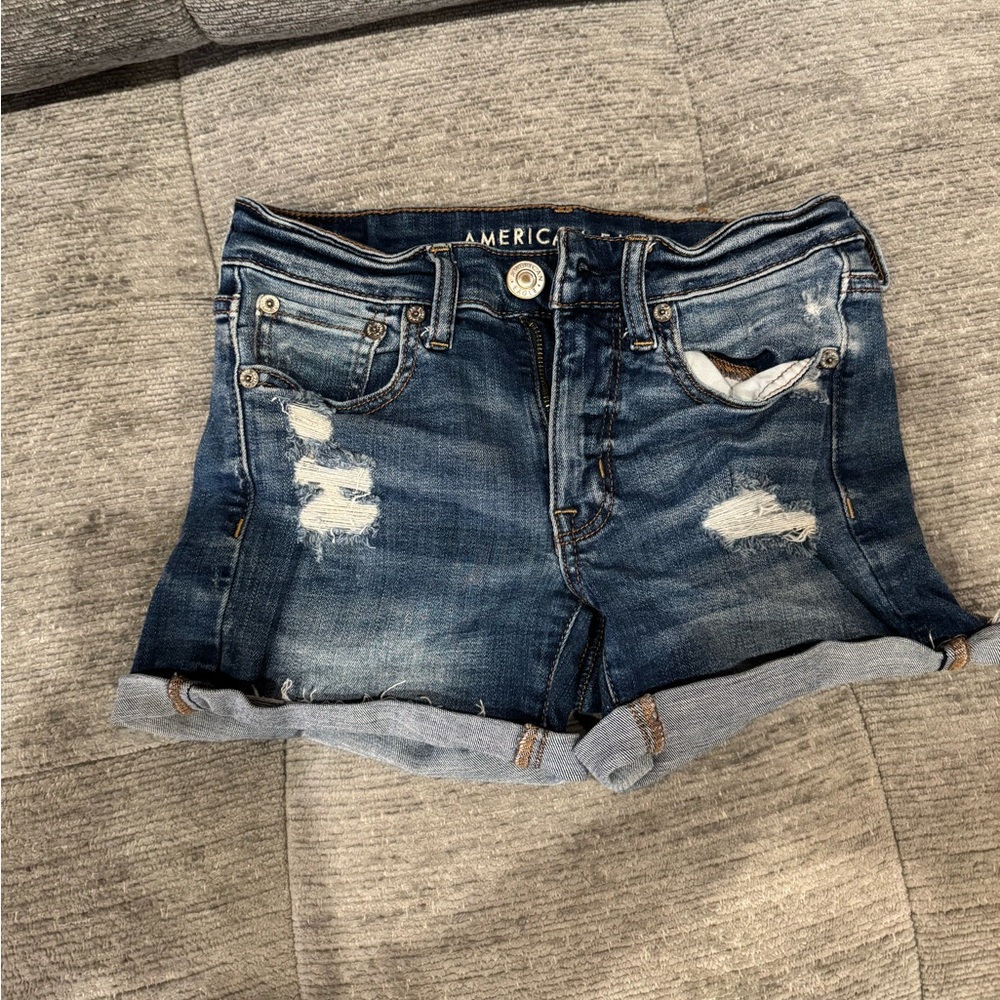 American Eagle Outfitters Women's Blue Denim Shorts
